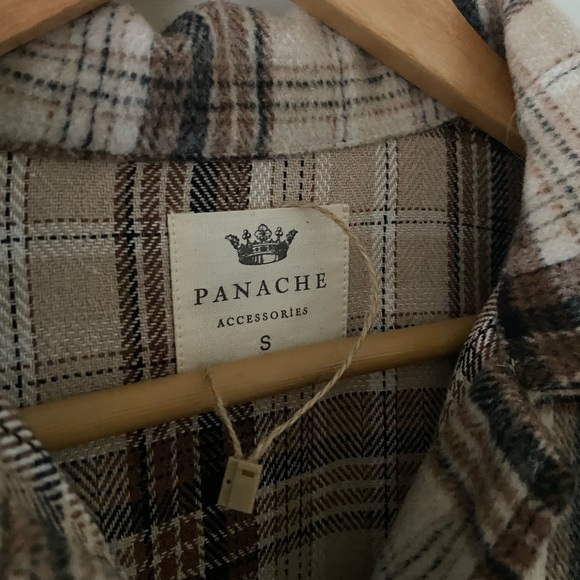 Pinache Plaid Long Shacket - Picture 2 of 4